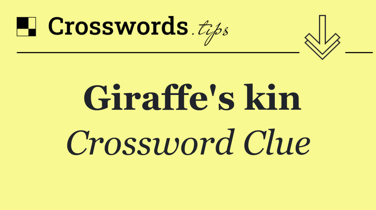 Giraffe's kin