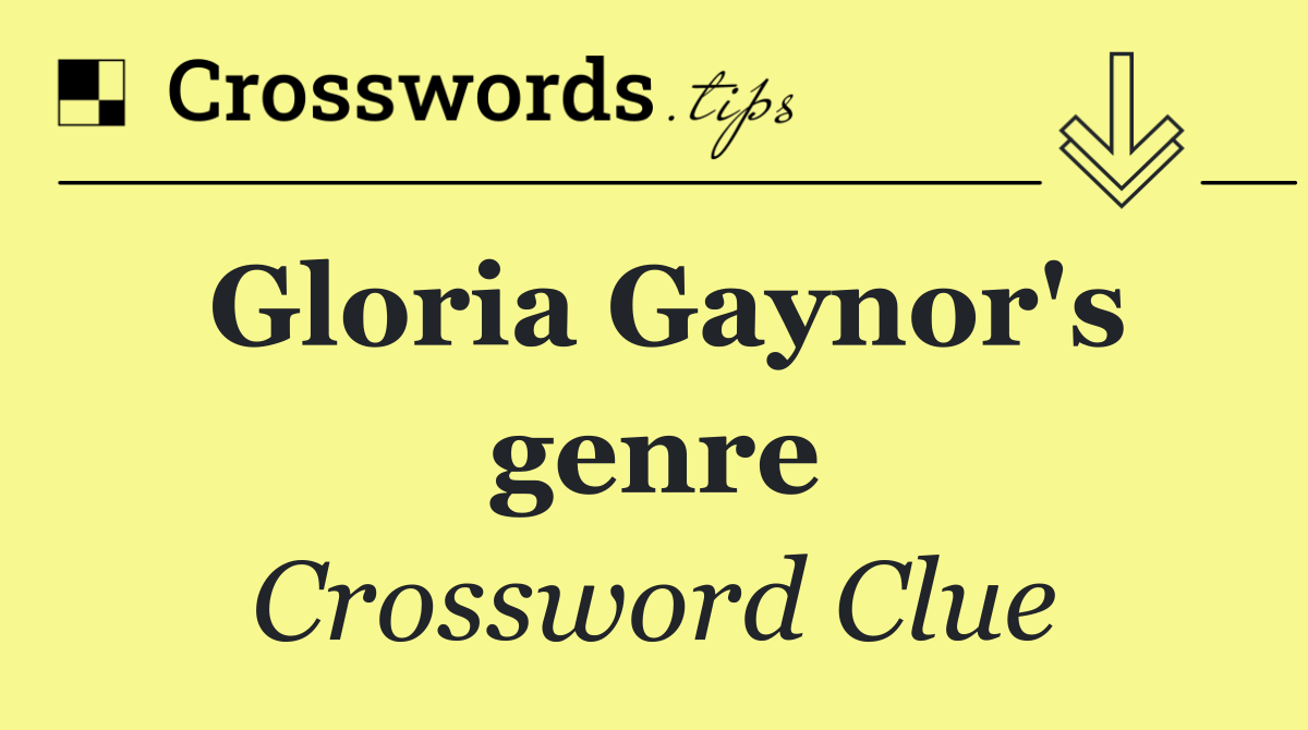 Gloria Gaynor's genre