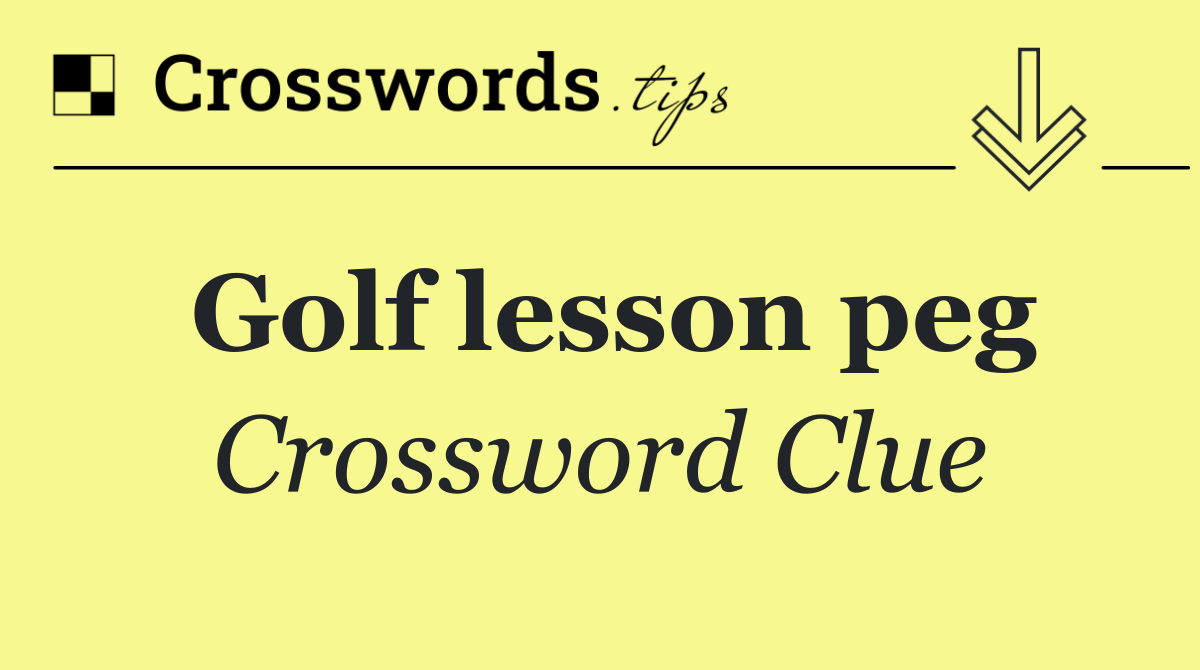 Golf lesson peg