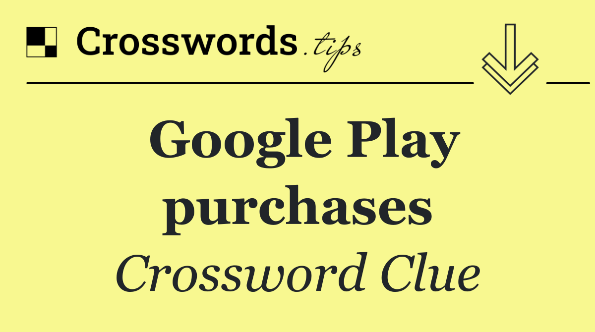 Google Play purchases