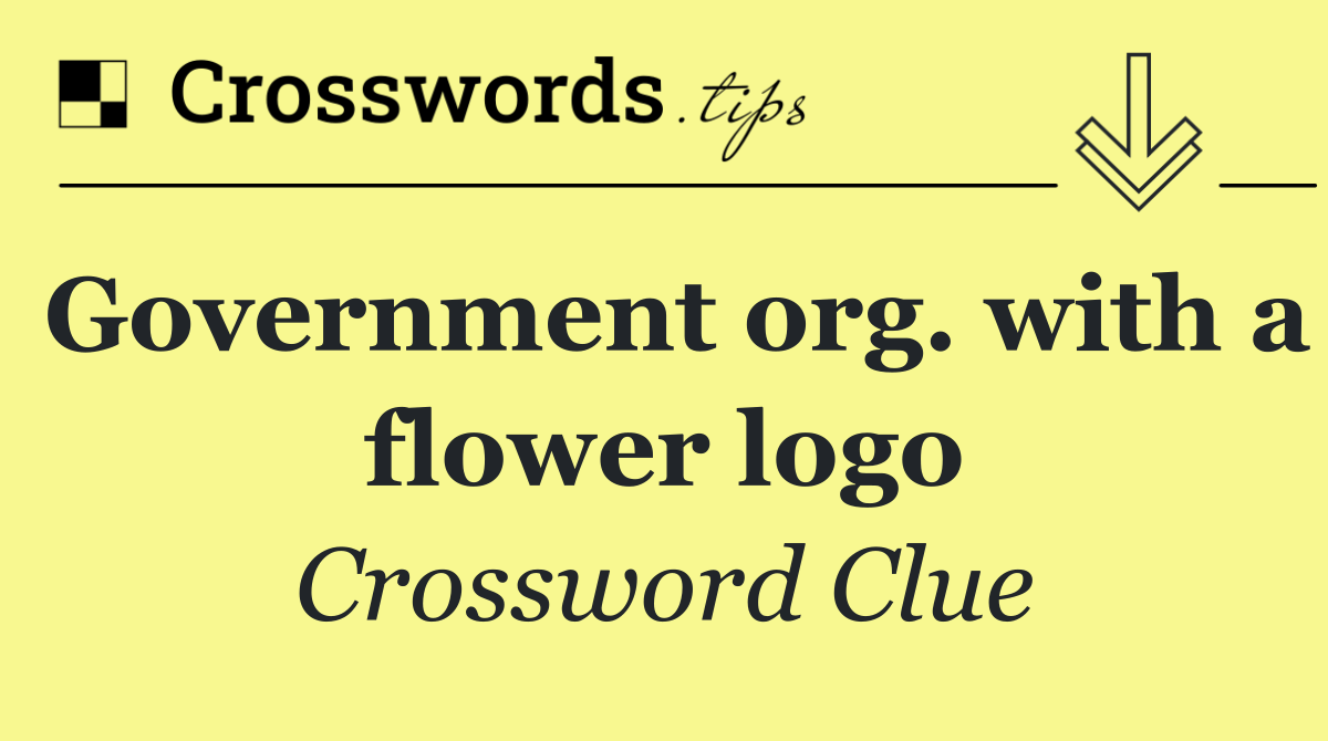 Government org. with a flower logo