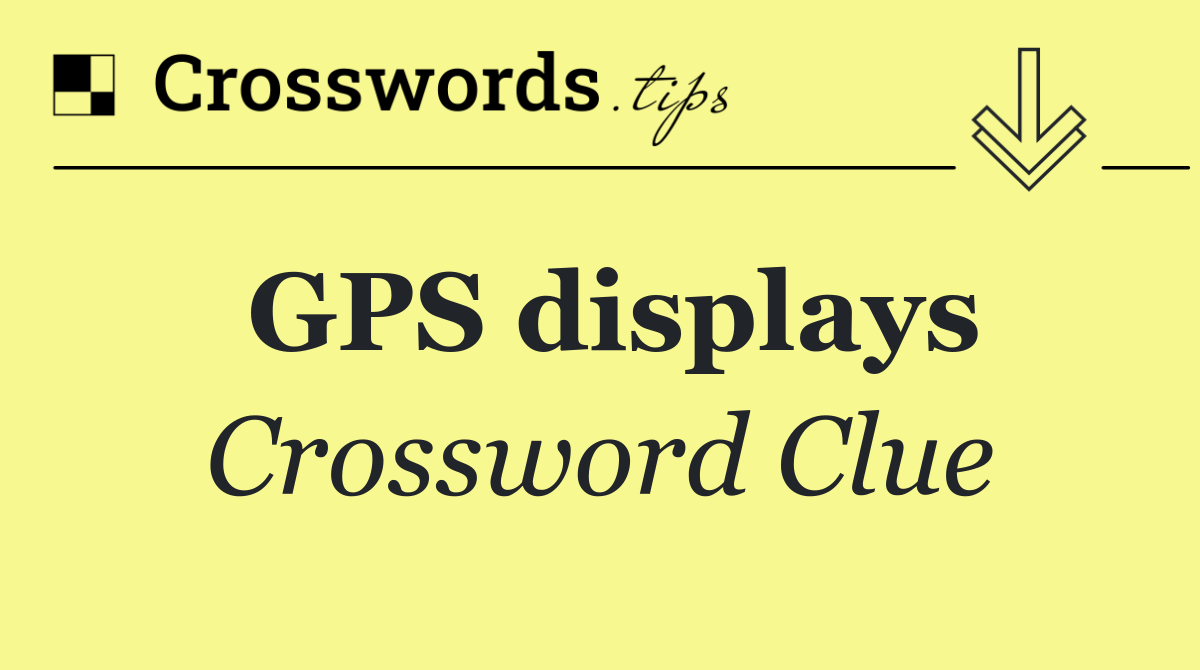 GPS displays