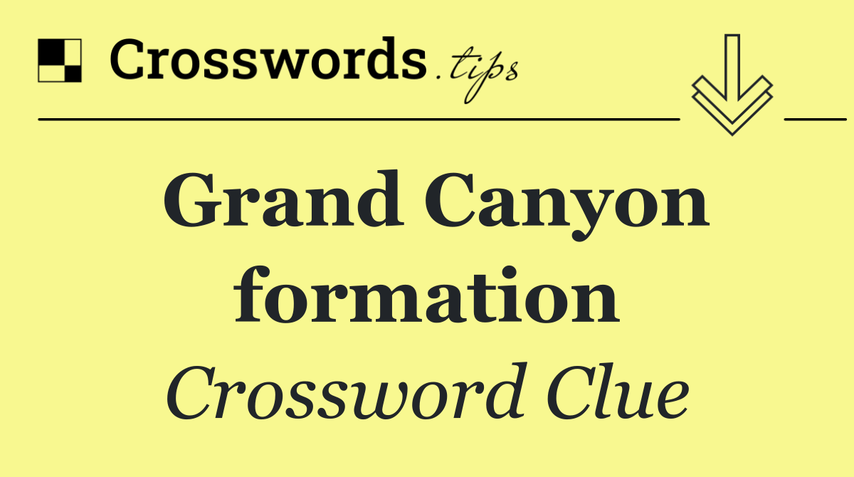 Grand Canyon formation