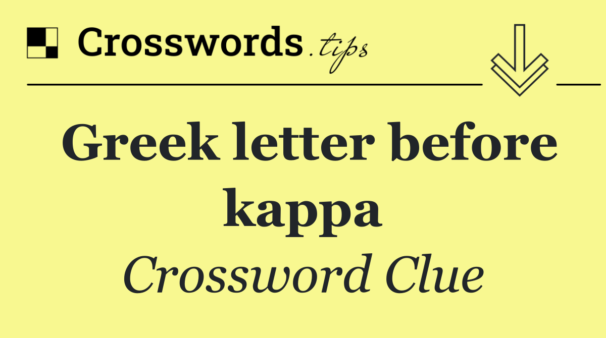 Greek letter before kappa