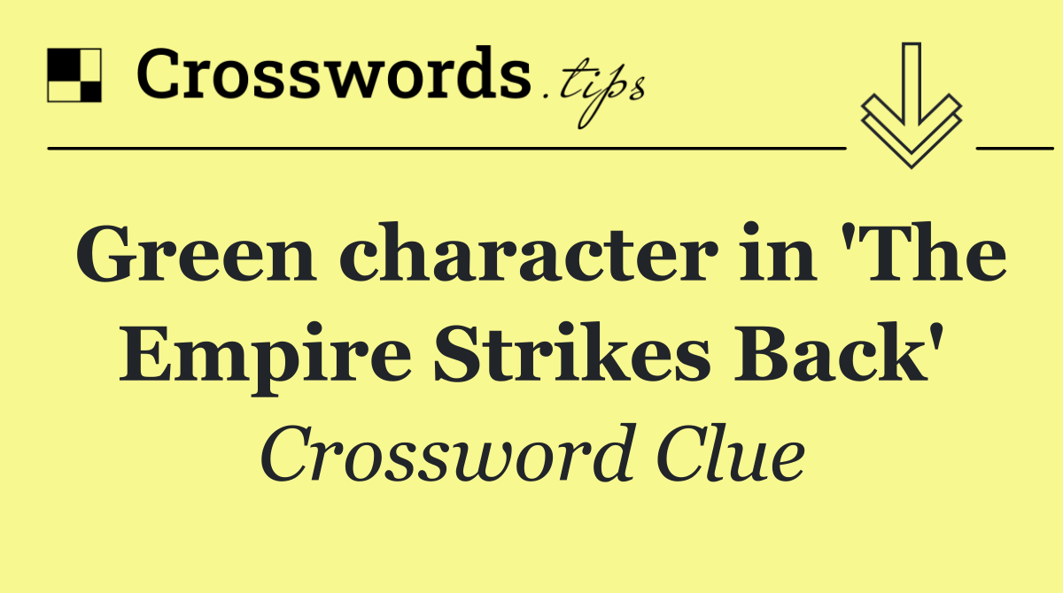 Green character in 'The Empire Strikes Back'