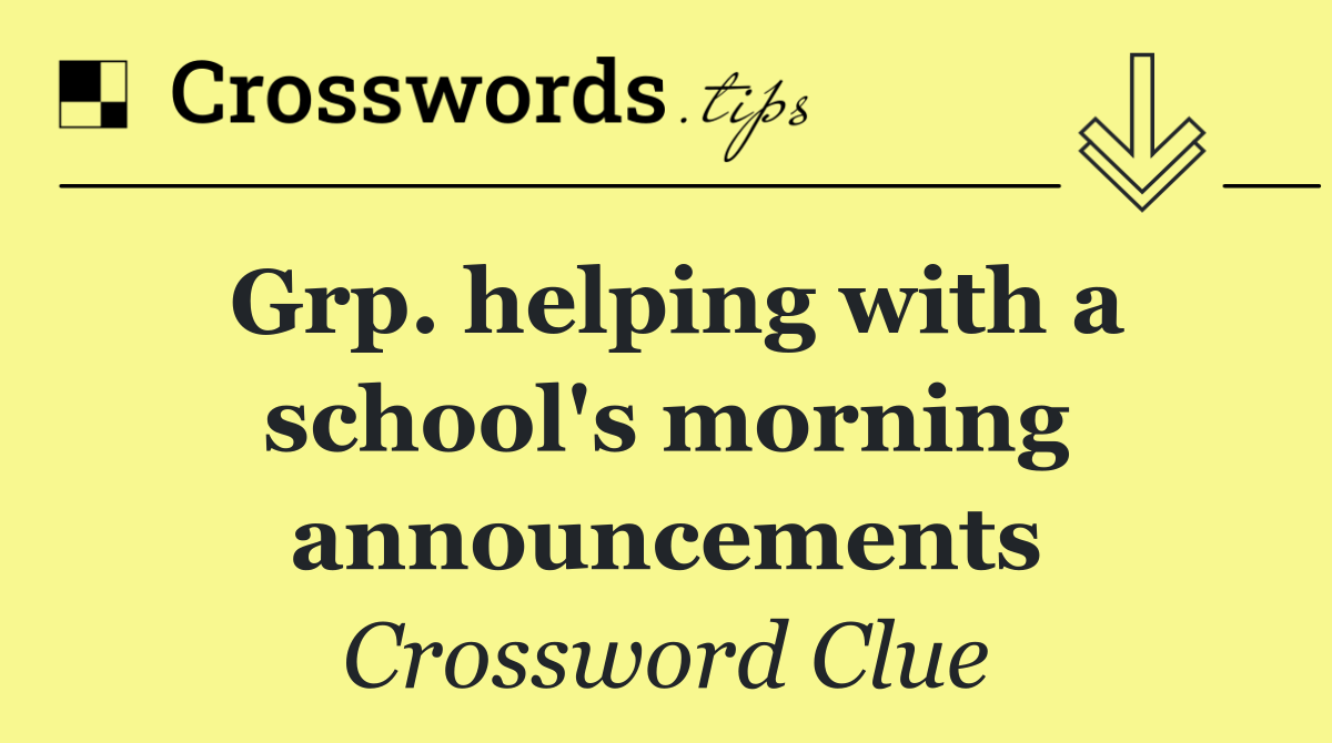 Grp. helping with a school's morning announcements