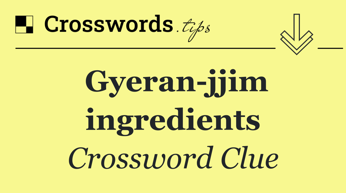 Gyeran jjim ingredients