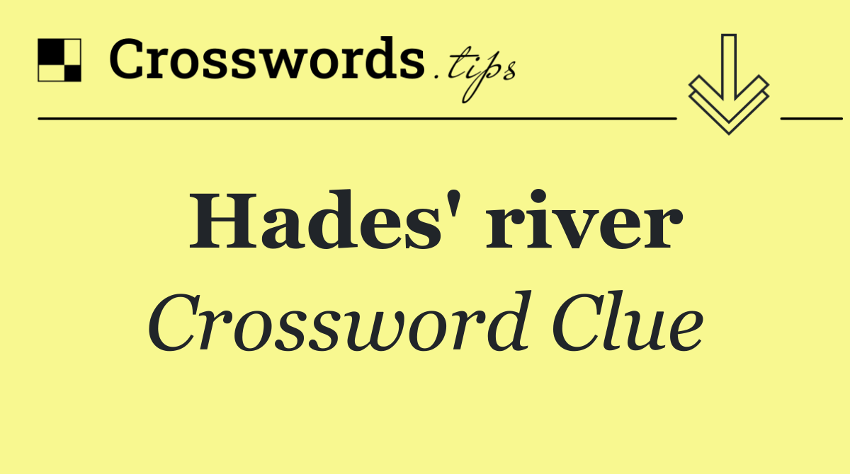 Hades' river