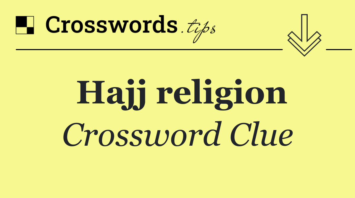 Hajj religion