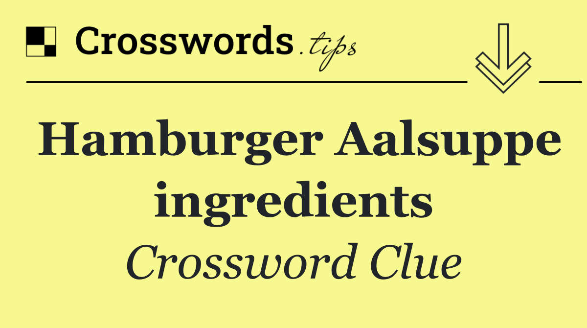 Hamburger Aalsuppe ingredients