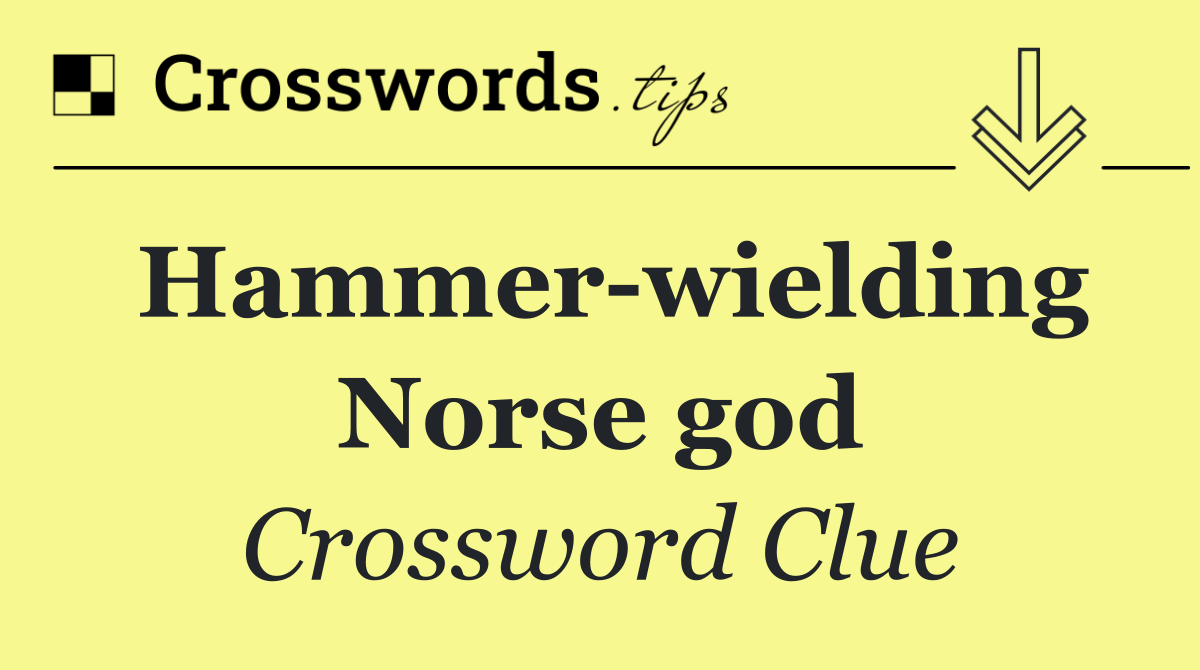 Hammer wielding Norse god