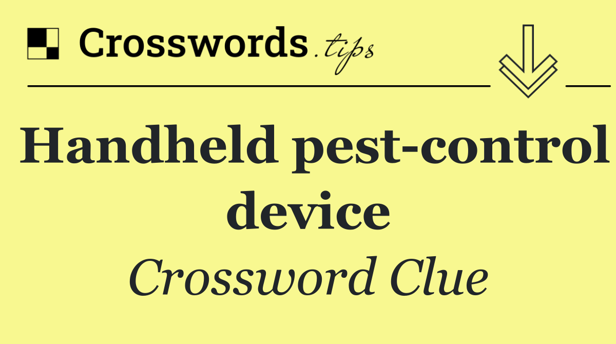 Handheld pest control device