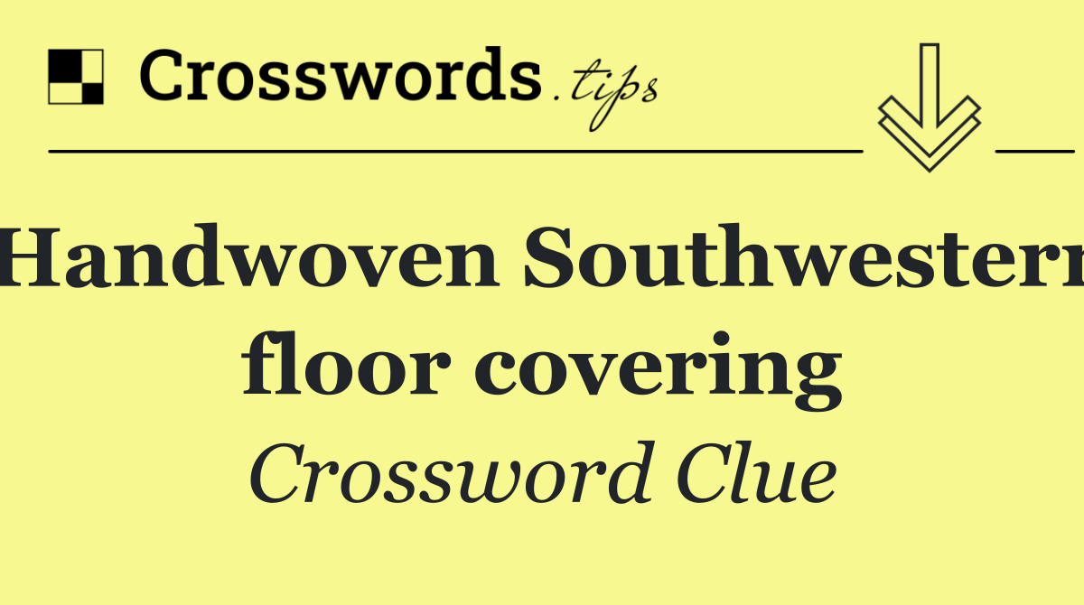 Handwoven Southwestern floor covering