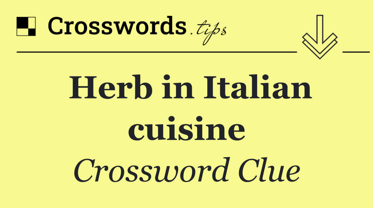 Herb in Italian cuisine