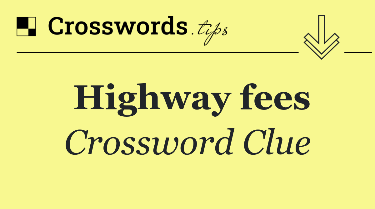 Highway fees