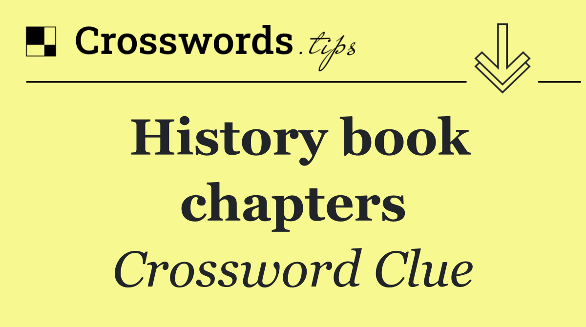 History book chapters