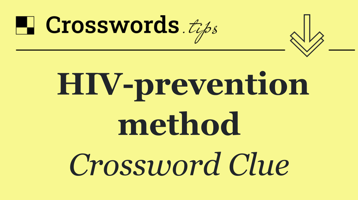 HIV prevention method