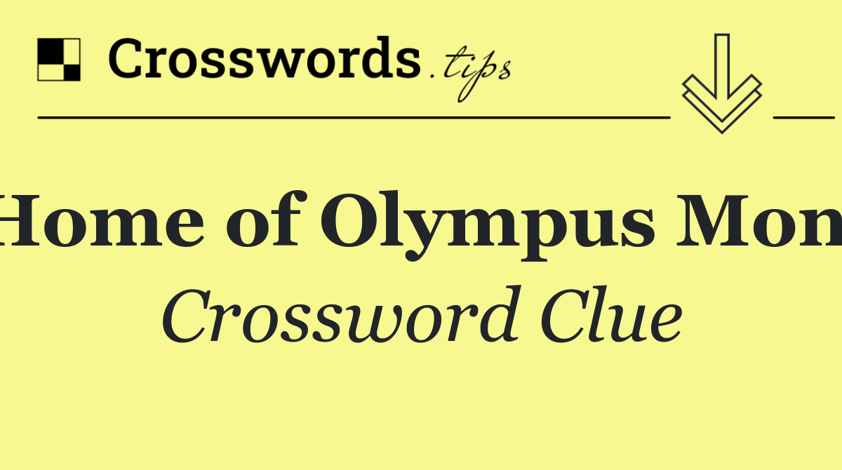 Home of Olympus Mons