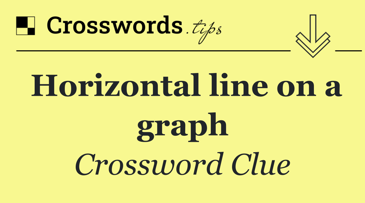 Horizontal line on a graph