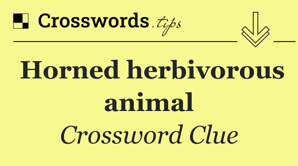 Horned herbivorous animal