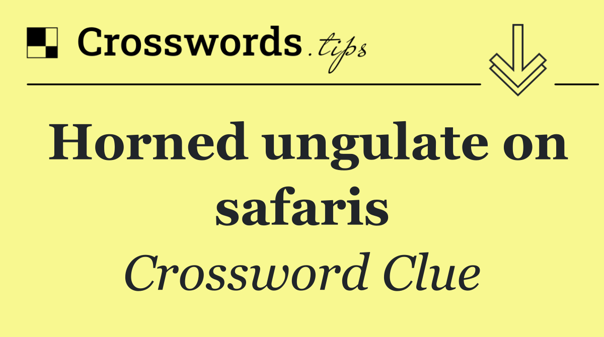 Horned ungulate on safaris