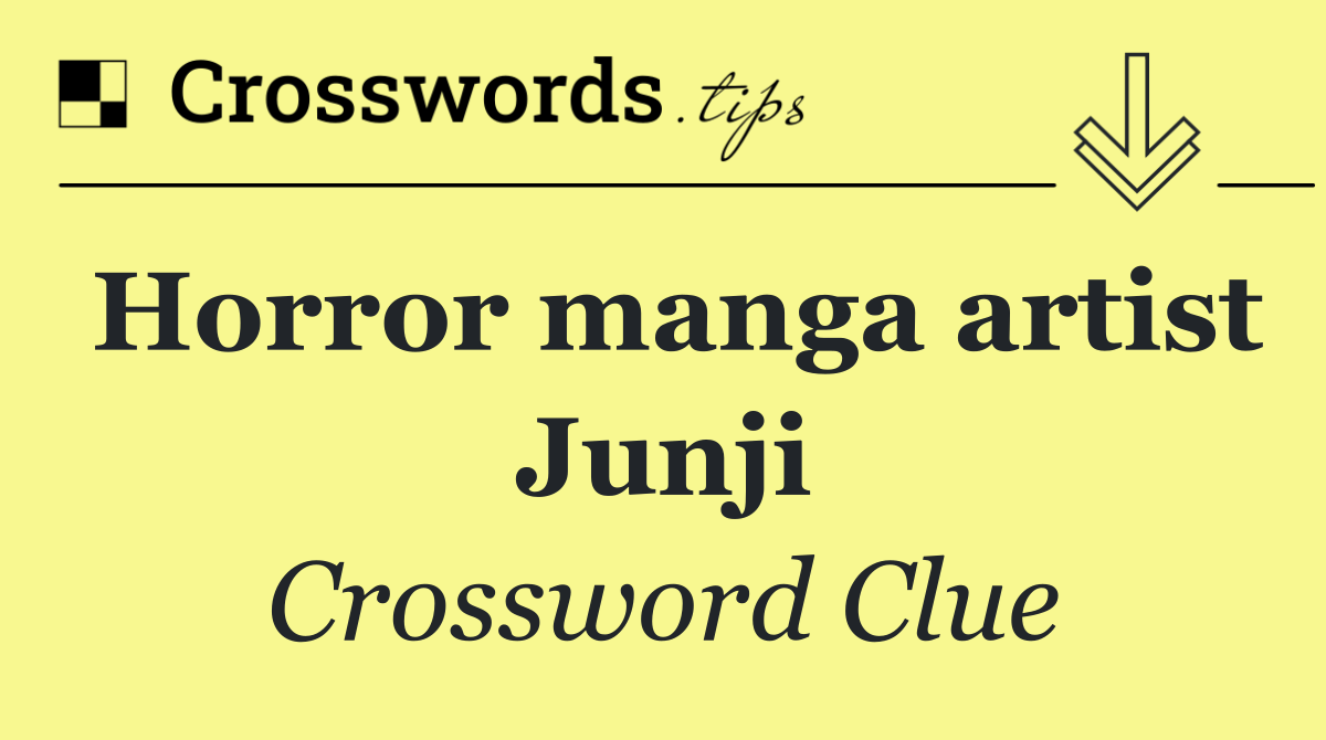 Horror manga artist Junji