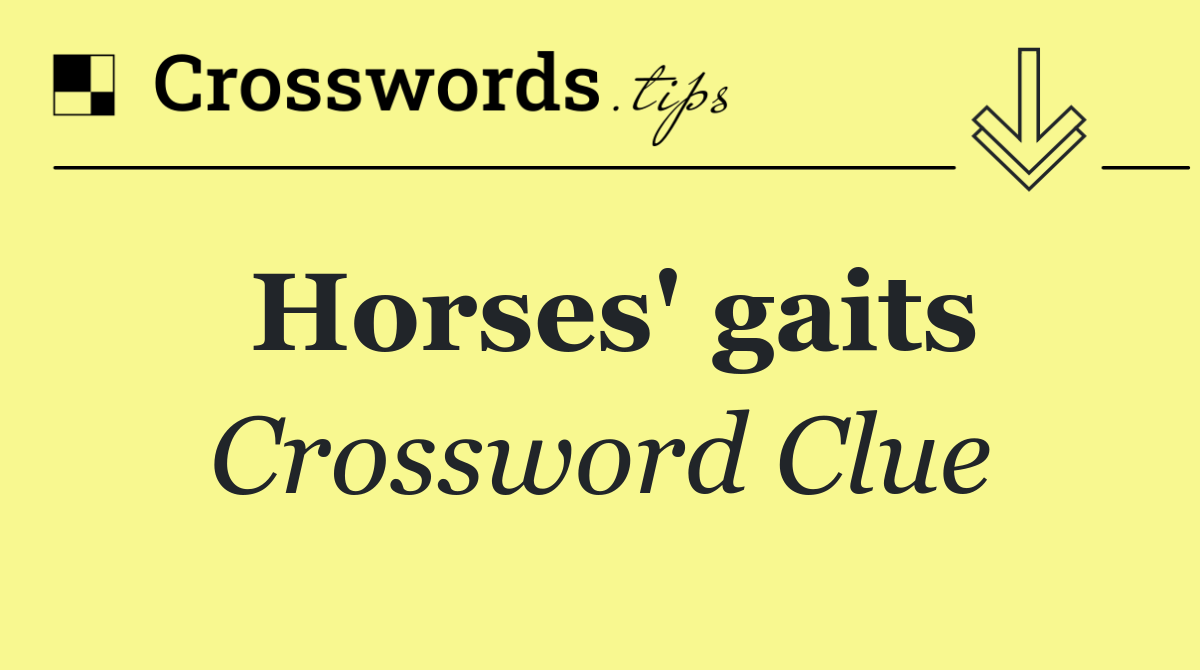 Horses' gaits