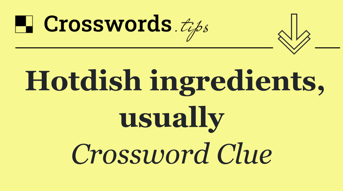 Hotdish ingredients, usually