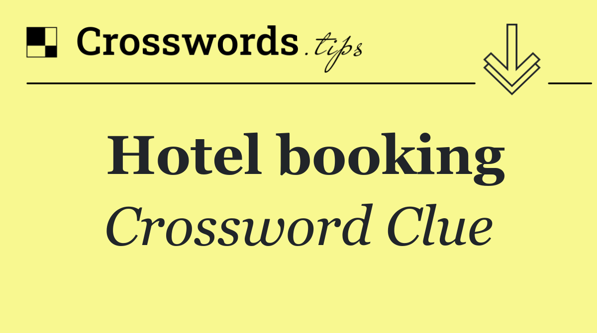 Hotel booking