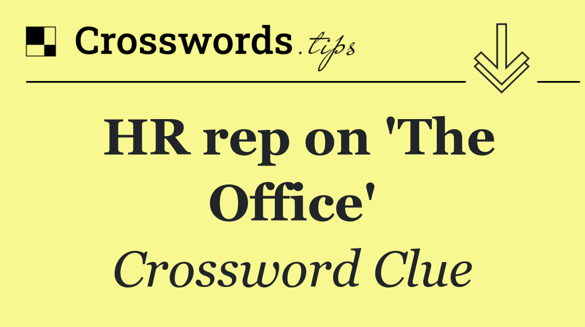 HR rep on 'The Office'