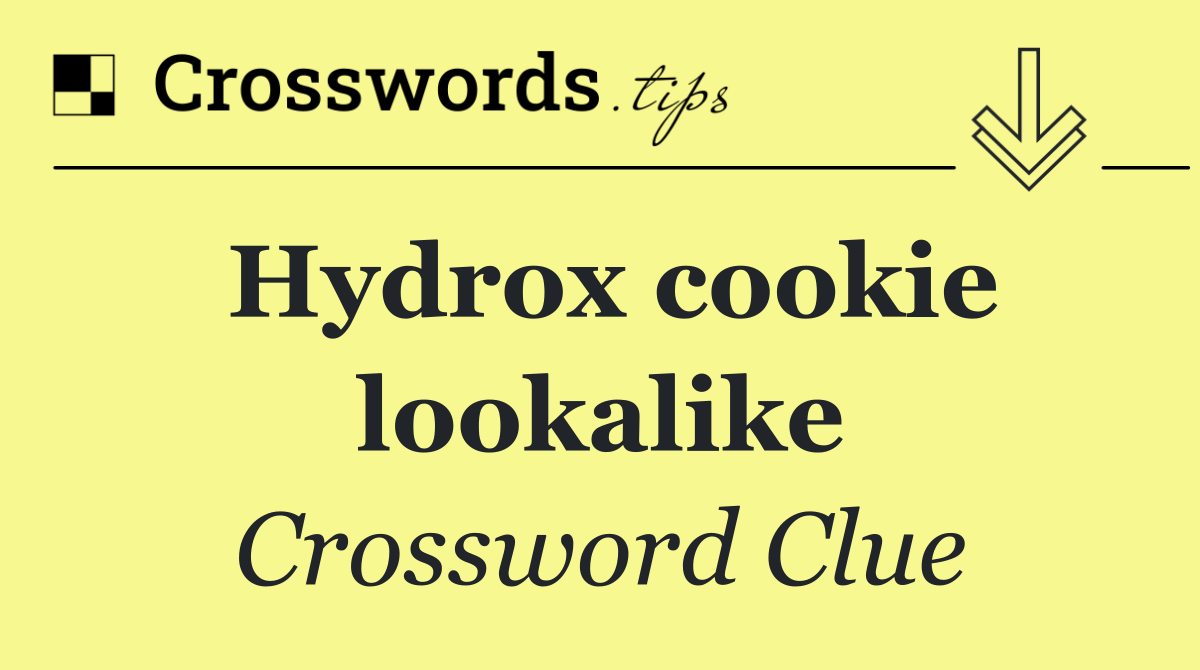 Hydrox cookie lookalike
