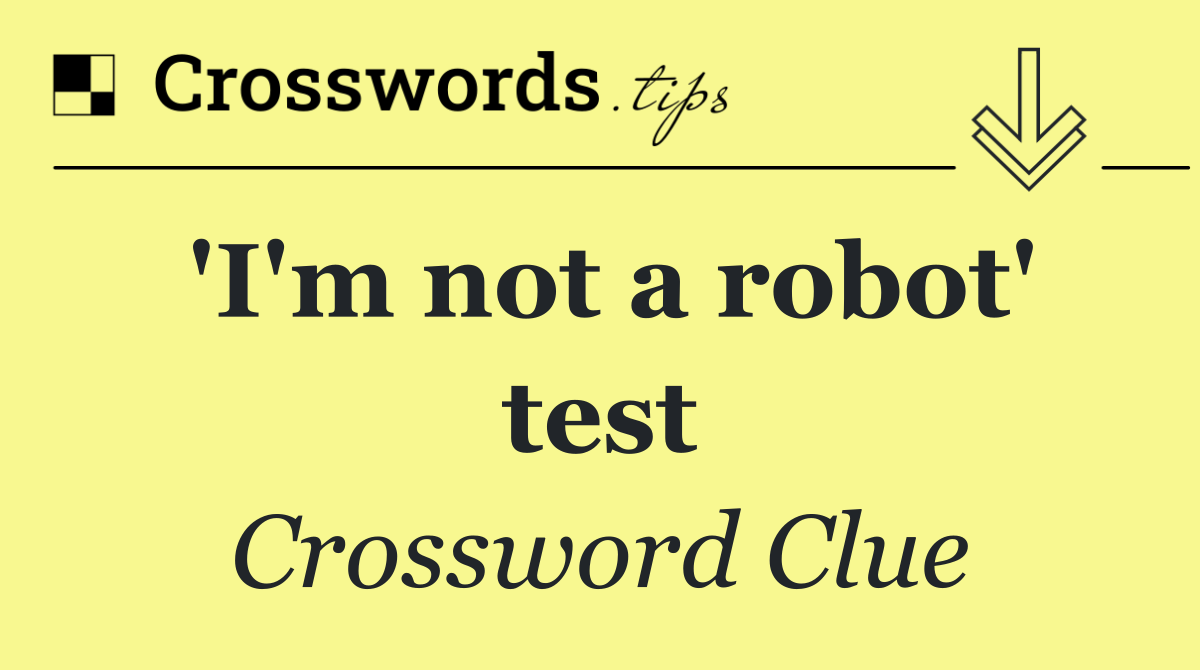 'I'm not a robot' test