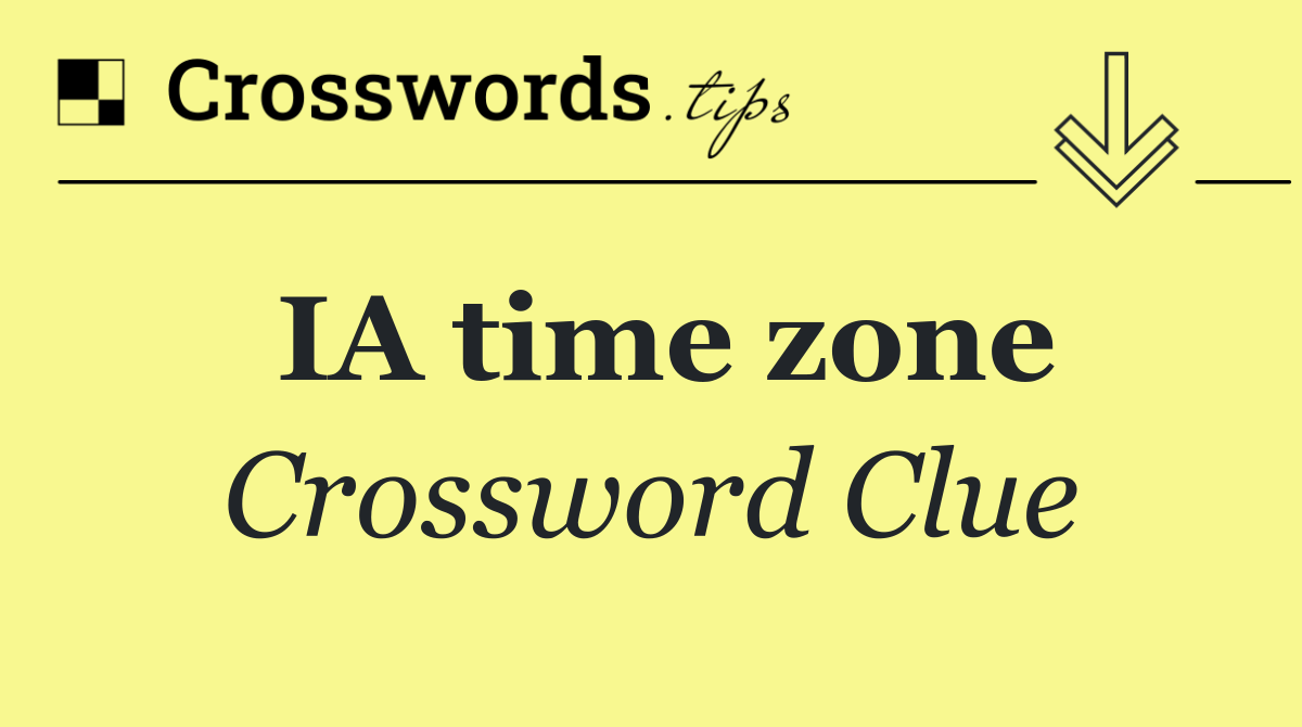 IA time zone