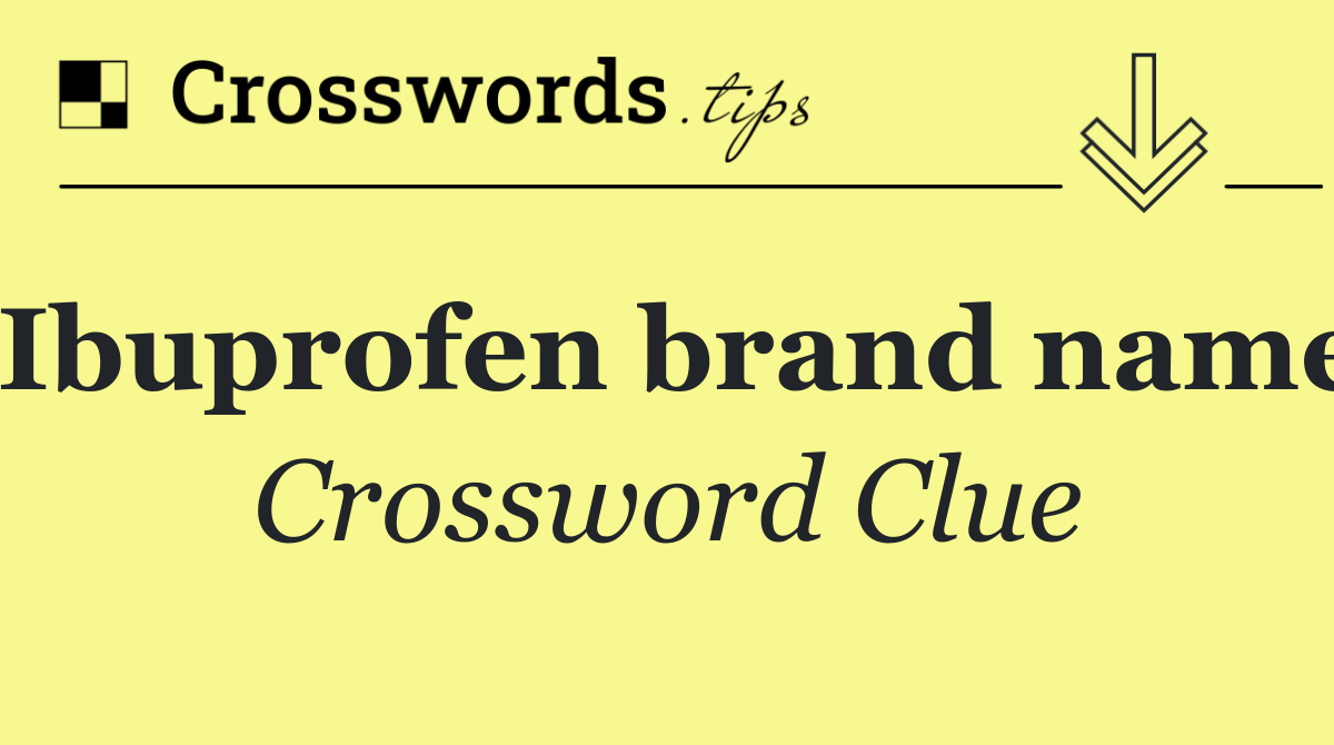 Ibuprofen brand name