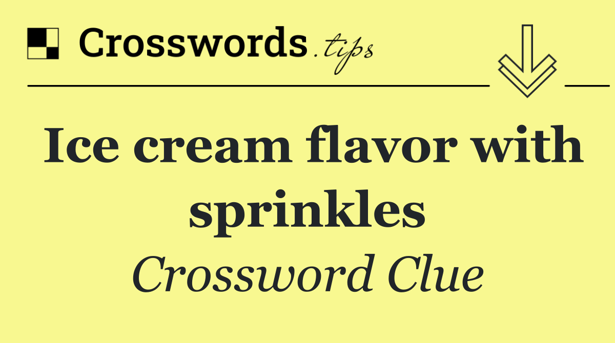 Ice cream flavor with sprinkles