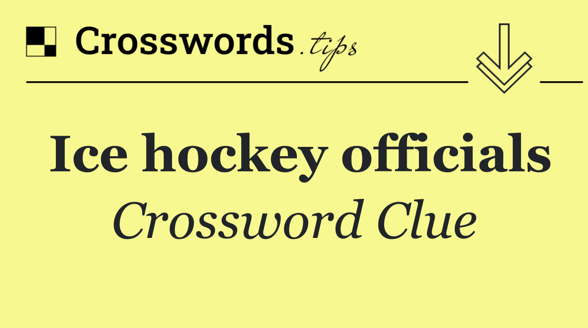 Ice hockey officials
