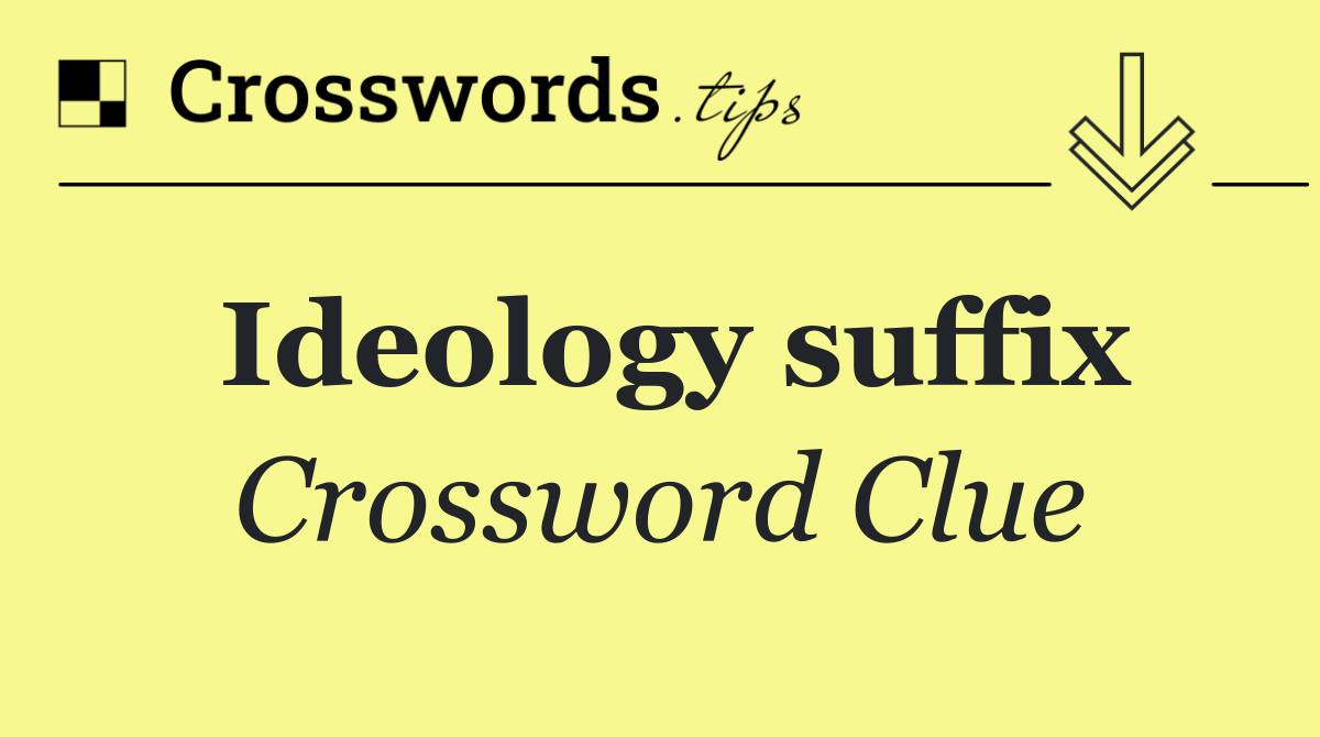 Ideology suffix
