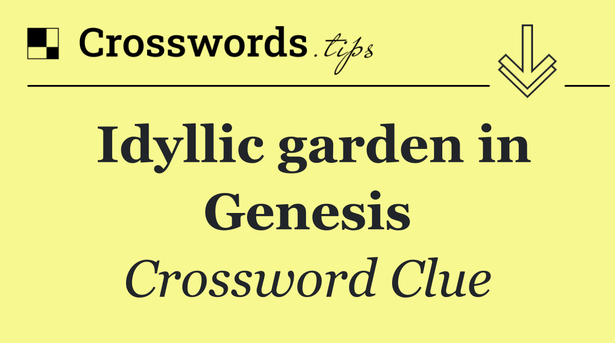 Idyllic garden in Genesis