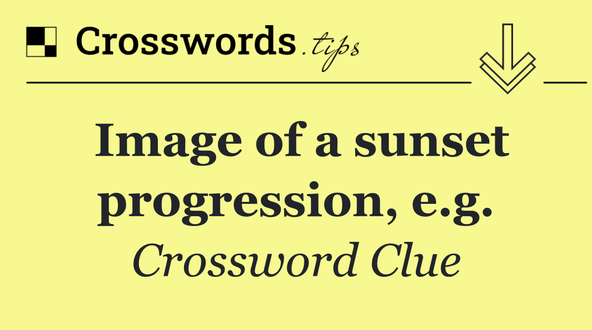 Image of a sunset progression, e.g.