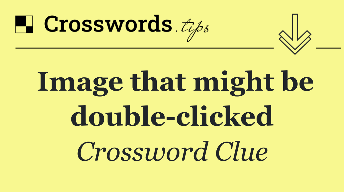 Image that might be double clicked