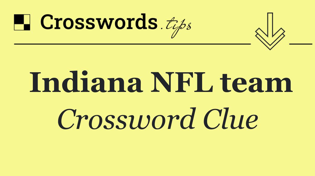 Indiana NFL team