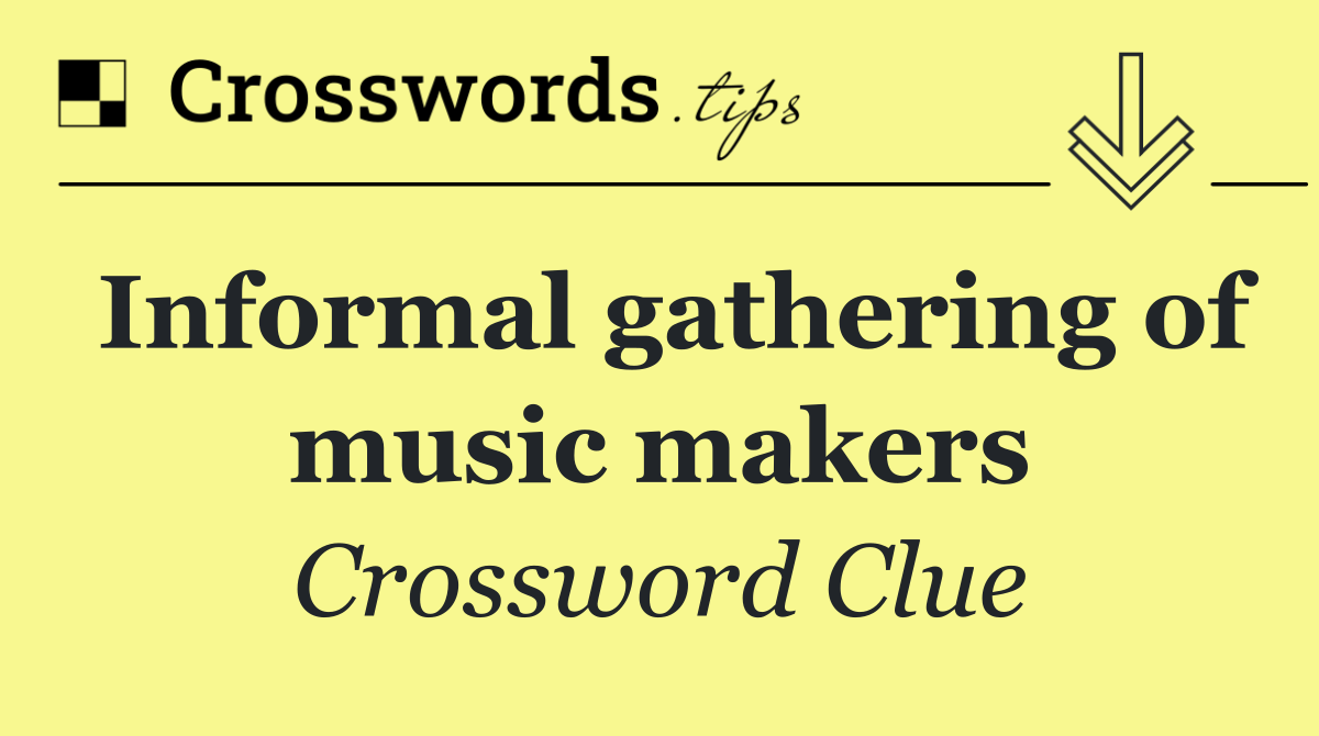 Informal gathering of music makers
