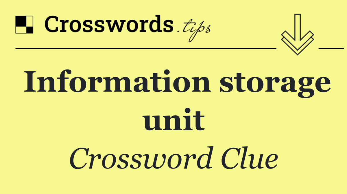 Information storage unit