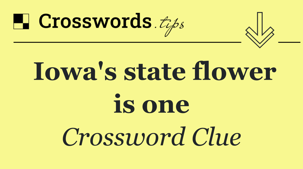 Iowa's state flower is one