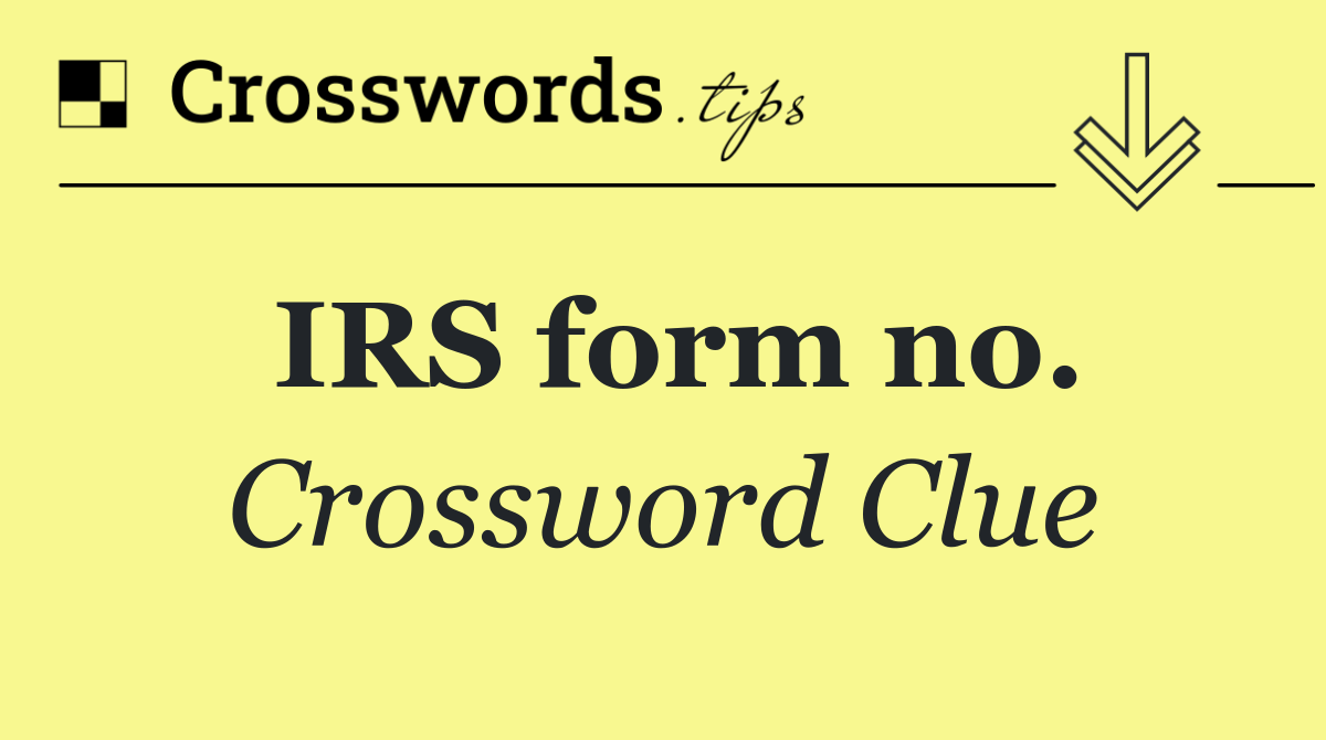 IRS form no.