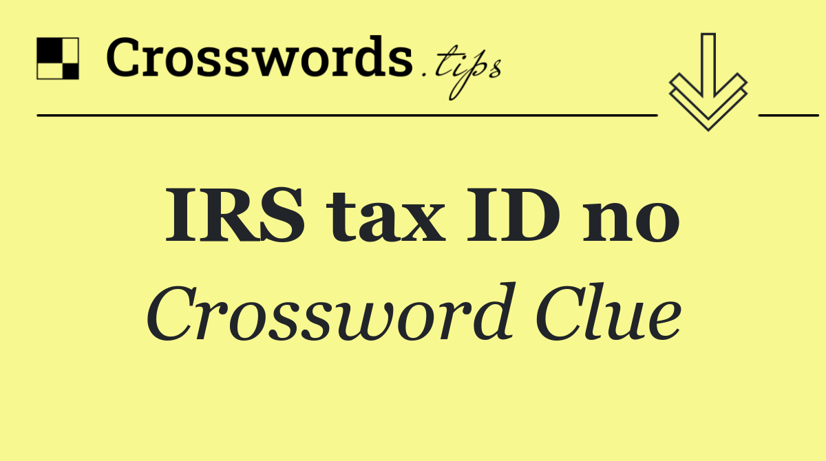 IRS tax ID no