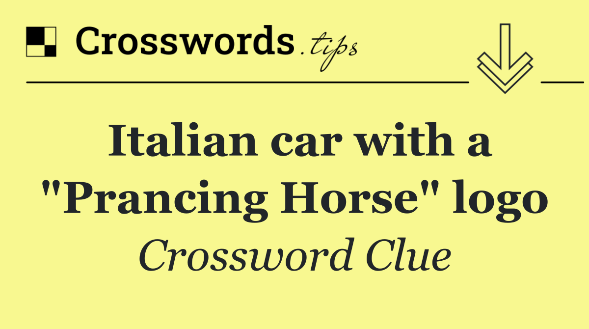 Italian car with a "Prancing Horse" logo