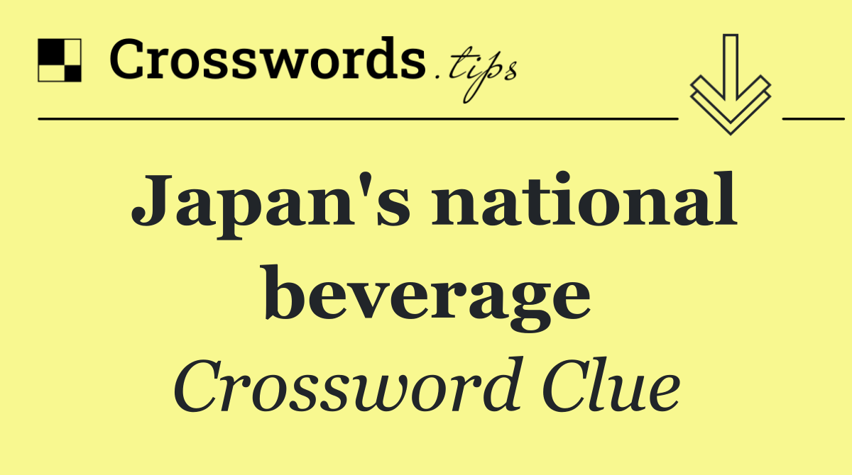 Japan's national beverage