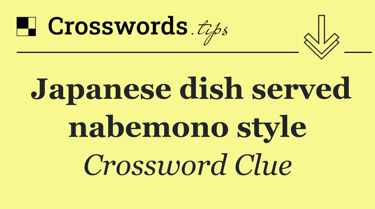 Japanese dish served nabemono style