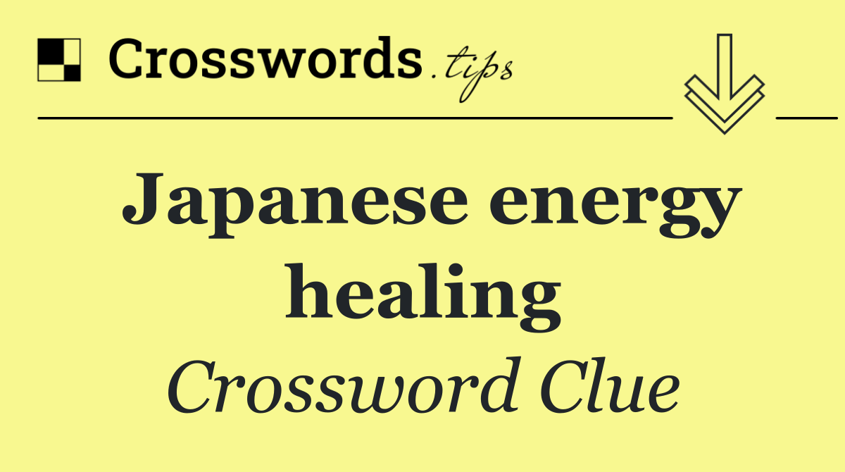 Japanese energy healing